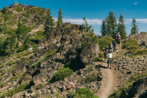 Hikers on the Pacific Crest Trail in Northern California