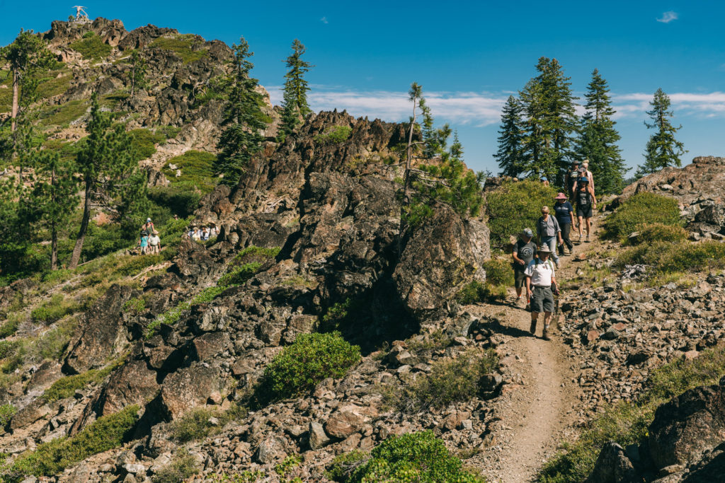 Hikers on the Pacific Crest Trail in Northern California